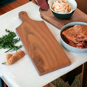 Tabla de cortar de madera de acacia con mango de estilo ecológico cocina queso tabla para servir comida tabla de cortar multiusos hogar rápido al por mayor - Product Image 6