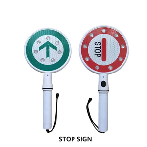 Panneaux de signalisation LED clignotants portatifs (flèche ou stop) avec poignée en plastique ABS et film réfléchissant de deuxième qualité - Product Image 2