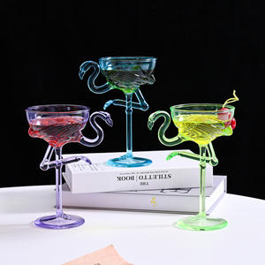 Copa de cóctel alta estilo Ins, copa de vino tinto personalizada con diseño de flamenco, copa para postre y ensalada - Product Image 3