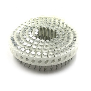 <b>Plastic</b> <b>Sheet</b> Collated Coil Nails Ring Shank <b>White</b> Zinc Plated Manufacturer Price Length 45mm - Product Image 5