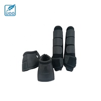 UOO Ensemble de 4 bottes de protection pour tendon de cheval en néoprène personnalisées Bottes pour cheval