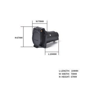 Conector de Remolque de 7 Pines Macho, Plástico Negro, Estándar Mo-160 para Remolque de RV - Product Image 4