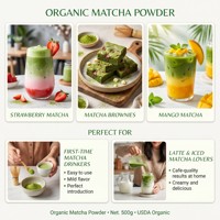 Poudre de thé vert Matcha de qualité supérieure pour marque privée, grande capacité 500g, Matcha de qualité cérémoniale