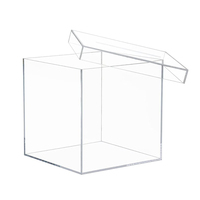 Boîte à cartes de mariage de Luxe transparente, personnalisée, boîte à monnaie, étui en acrylique, présentoir, couvercle, offre spéciale