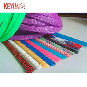 Lengan lipat kepang PET untuk kabel dan kabel/SLEEVING jalinan nilon