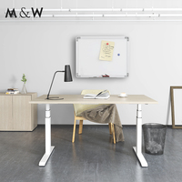 M & W Nouveauté Table à double moteur avec réglage en hauteur Bureau électrique réglable