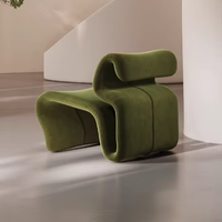 Tabouret inclinable incurvé en tissu, design moderne et original, lignes abstraites, pour bureau à domicile, chambre, salle à manger, salon