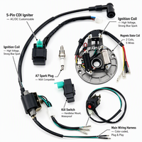 Kit d'allumage complet en plastique avec bobine CDI, faisceau de câblage, interrupteur d'arrêt et prise pour Z50 ST50 Monkey 50-110cc pour VTT à démarrage au pied OEM