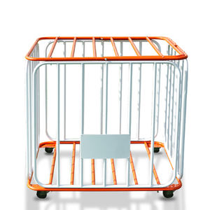 Chariot <span class=keywords><strong>de</strong></span> rangement pliable en métal MAICCA pour l'extérieur, multi-sports, ballons portables, <span class=keywords><strong>cage</strong></span> <span class=keywords><strong>de</strong></span> football, équipement d'entraînement <span class=keywords><strong>de</strong></span> football, orange - Product Image 1