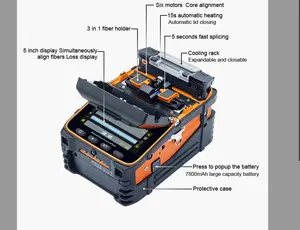 AI9 Fusions maschine Glasfaser-Spleiß maschine FTTH Glasfaser Fusion Splicer Glasfaser-Spleiß gerät ai 9