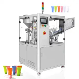 High speed fully automatic ultrasonic plastic alu tube soft tube cream lotion filling and sealing machine for large production