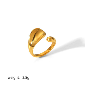 Anillos <span class=keywords><strong>de</strong></span> Acero Inoxidable Chapados en <span class=keywords><strong>Oro</strong></span> <span class=keywords><strong>de</strong></span> 18K al por Mayor <span class=keywords><strong>de</strong></span> Fábrica con Encanto <span class=keywords><strong>de</strong></span> Personalidad Exagerada y Accesorios Ajustables para las Manos - Product Image 6