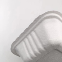 Boîte à clapet en fibre de bagasse biodégradable 9x6 pouces - Contenant alimentaire pour plats à emporter en restaurant