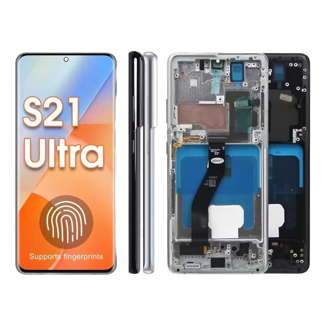 For Samsung S21Ultra G9980 Domestic OLED Touch Display Screen Assembly Internal and External Framed Screen with 1 Year Warranty