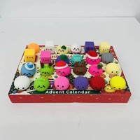 Calendrier de l'Avent Mystère Alien de Noël - Boîte Surprise - Décoration de Noël Chrétienne DIY en Caoutchouc Thermoplastique pour Enfants
