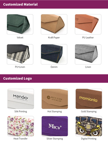 Bestpackaging Nouveau <span class=keywords><strong>Design</strong></span> Étui à Lunettes Pliant en Cuir Pu Lunettes de Soleil Étui Pliant Logo Personnalisé Étui à Lunettes Triangle - Product Image 5