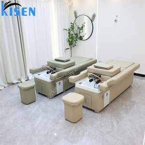 KISEN Lit de lavage multifonctionnel inclinable pour salon, spa capillaire, lavage de cheveux, massage thaïlandais, électrique à circulation d'eau avec spa pédicure - Product Image 6
