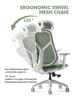 Chaise en maille de jeu d'ordinateur de couleur rouge Modern Game Office avec appui-tête réglable pour Gamer