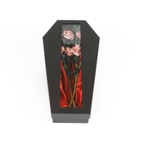 Fleur Réel Préservé Roses Rouges dans une Boîte Cadeau Caja De Flores Étiquettes D'emballage Boites En Papier Carton Boîte De Papier Cercueil