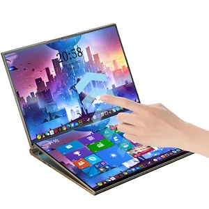 I7 12 Gen layar ganda 16 inci i7 1260P untuk rapat casing logam Laptop bisnis layar ganda untuk rapat Anderson Office Home