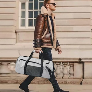 Sac de voyage multifonction léger en cuir, grand format, avec bandoulière, pour rangement de couettes, fermeture éclair, pliable, style tendance - Product Image 3