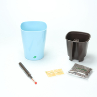 Pot de fleurs triangulaire en céramique émaillée YIZHITANG, design moderne, auto-arrosant, 5,8 pouces, couleurs personnalisées pour la maison, le bureau, pot en plastique vert