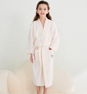 Albornoz <span class=keywords><strong>de</strong></span> Algodón Puro <span class=keywords><strong>de</strong></span> Alta Gama para Hombres y Adolescentes, Toalla Absorbente para Niñas, Camisón Térmico para Verano, Albornoz para Niños - Product Image 2