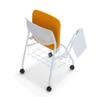 Chaises empilables en plastique d'usine école universitaire mobilier pliant chaise de salle de formation de bureau chaise de réunion avec roues