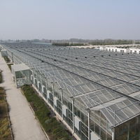 Serre agricole multi-chapelles légère en polycarbonate, grande serre Venlo à haute transparence en plaques PC