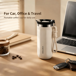 Stainless Steel Vacuum Coffee Tumbler <b>Insulated</b> Travel <b>Mug</b> with Lid Portable Cup for Office Commute - Product Image 6