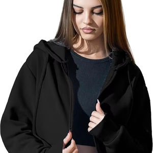 Sudadera con Capucha Extra Grande para Mujer, de Felpa Suave, Mezcla de Algodón, Cálida, con Cierre Completo, para Snowboard - Product Image 1