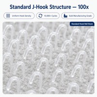 Material de rollo estándar para ganchos, cinta industrial a granel solo para ganchos, construcción de nailon tejido, 1-25m/rollo