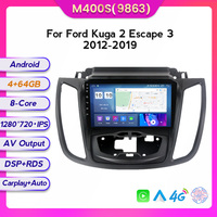 Lecteur DVD de voiture Mekede MS 8 cœurs 8+128 Go avec écran IPS, affichage monté sur véhicule pour Ford Kuga 2 Escape 3 2012 2019