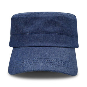 Gorra de Capitán de Mezclilla de Algodón de Moda Primavera-Verano al por Mayor, Gorra Plana para Hombre, Gorra Deportiva de Corona Plana - Product Image 2