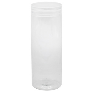 ขวดพลาสติกใสทรงกระบอกขนาดเส้นผ่านศูนย์กลาง 55 มม. พร้อมฝาพลาสติกสำหรับบรรจุอาหารและบรรจุภัณฑ์ทั่วไป - Product Image 1