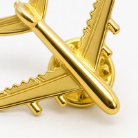 Mini Avion Stéréoscopique Personnalisé en Métal - Ornement Décoratif de Collection pour Passionnés d'Aviation, Plaqué Émail, Cadeau de Mariage OEM