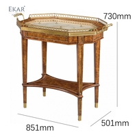 Conception unique octogonale de table d'extrémité en bois solide avec des accents en métal pour des salons élégants