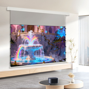Pantalla <span class=keywords><strong>de</strong></span> Proyección Eléctrica Retráctil <span class=keywords><strong>de</strong></span> Techo <span class=keywords><strong>de</strong></span> Tamaño Personalizado 16:9 Full HD <span class=keywords><strong>de</strong></span> Aleación <span class=keywords><strong>de</strong></span> Aluminio para Cine en Casa - Product Image 1