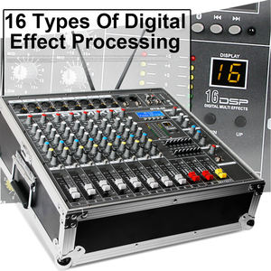 YAIKA GT8M Amplificador de Potencia de Audio Profesional de 8 Canales con Dos Micrófonos Inalámbricos para Escenario, Bodas, Mezclador de Audio Amplificado - Product Image 4