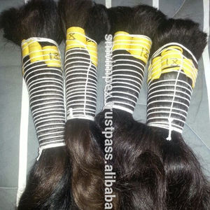Haute qualité livraison rapide indien vierge cheveux humains lâche vague profonde corps en vrac longue couleur brune trame unique cheveux - Product Image 6