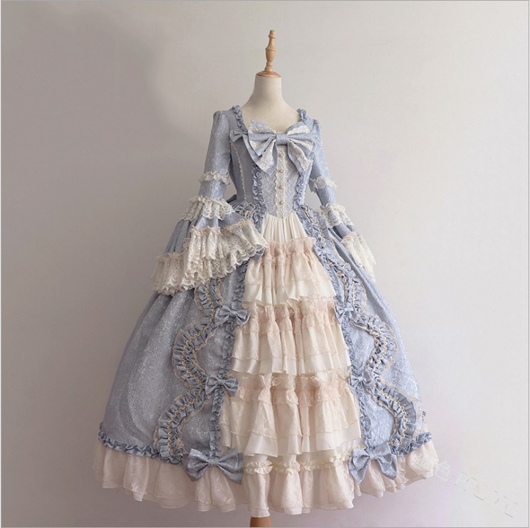 Anime Lolita Cosplay Princess Dress - Cute Bow Lace Chiffon Anime Lolita Cosplay Princess Dress - Cute Bow Lace Chiffon