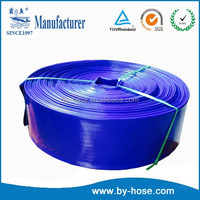 Tuyau d'irrigation de haute qualité de 80mm bleu carrelé tuyau d'eau flexible de 3 pouces 3 "100m tuyau plat