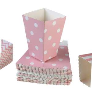Dossiers personnalisés pour cadeaux de fête, mélange de motifs rayés, ondulés et à pois, papier kraft gaufré, réutilisable, recyclable pour cadeaux - Product Image 5