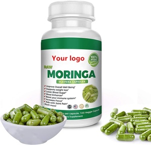 Suplemento de cuidado de la salud OEM, extracto de hojas de Moringa herbal de etiqueta privada, cápsulas veganas, cápsulas de Moringa - Product Image 1