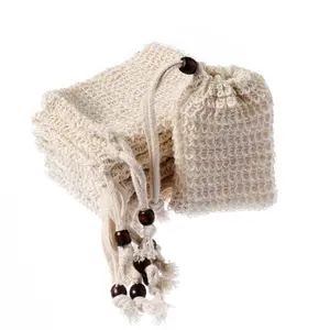 Groothandel 14X9cm Exfoliërende Zeep Tas Sisal Hand Zeep Netje Voor Badkamer