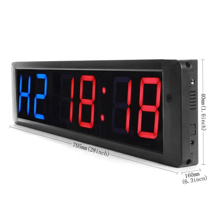 Jhering Clock Indoor 4 Inch Countdown Digital Interval LED Gym Exercise Large Fitness Timer crossfit
