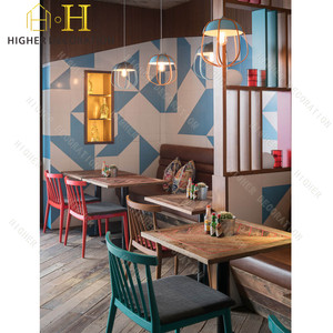 Set di Arredamento Personalizzato per Ristoranti, Design <span class=keywords><strong>d</strong></span>'<span class=keywords><strong>Interni</strong></span>, Bancone Bar Commerciale, Decorazione e Ristrutturazione Negozi - Product Image 3