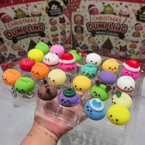Calendario de Adviento de Dumplings Misteriosos, 24 Figuras de Plástico Coloridas, Juguete Sorpresa Navideño Unisex para Niños de 5 a 7 Años - Product Image 5