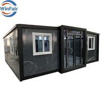 WinFair Maroc Low Cost 40 ft Préfabriqué Fabriqué Vente Directe Prix Raisonnable Maison Conteneur Double Aile Avec Couleur Personnalisée