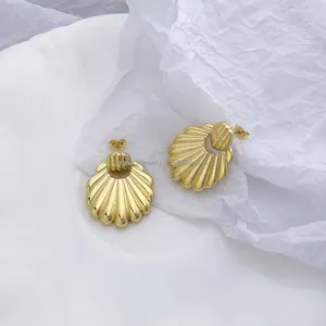 Unique Shell Shape Design Brass Earring Jewelry Big Size Trendy Style For Woman Nice Brass Jewelry Gift Wholesale